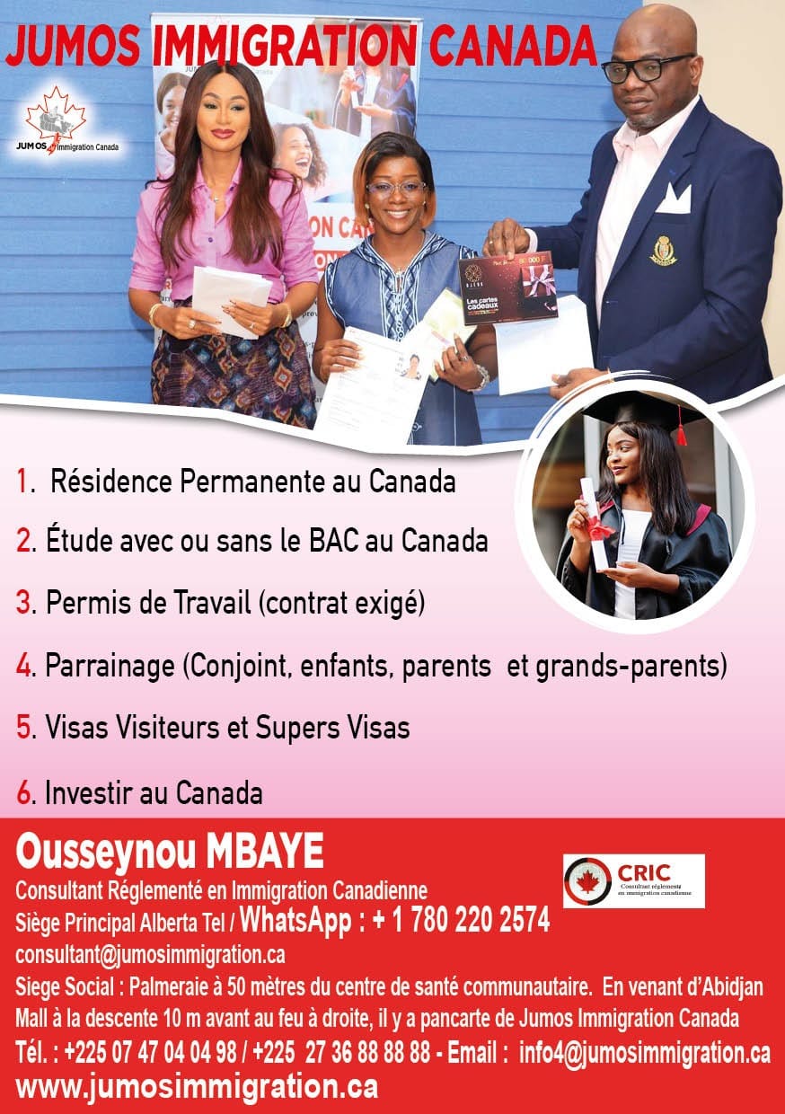 RÉALISEZ VOTRE PROJET DE VIE AVEC JUMOS IMMIGRATION CANADA – CÔTE D’IVOIRE